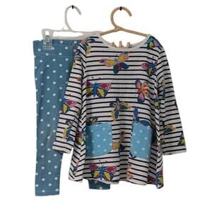 Mini Boden Butterfly Tunic & leggings set | 3-4T